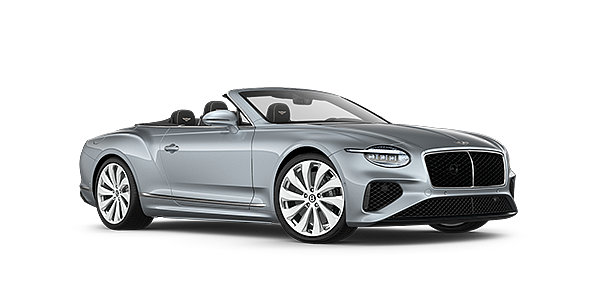 Automobile Nemeth AG New Bentley Continental GTC convertible front three quarters in Silverlake paint