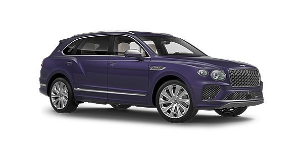 Automobile Nemeth AG Bentayga Extended Wheelbase Mulliner luxury SUV front three quarter in Tanzanite Purple paint
