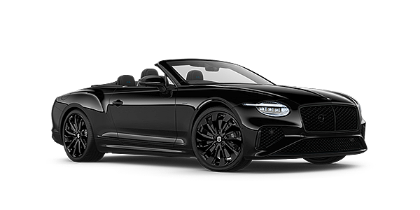 Automobile Nemeth AG Bentley Continental GTC Black Edition convertible front three quarters in Onyx black paint
